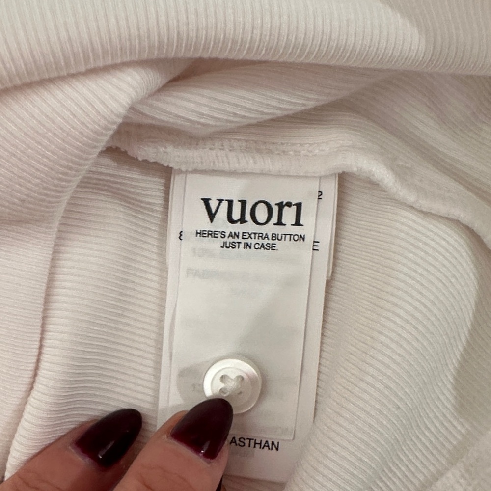 Vuori Cream Ribbed collared golf shirt
